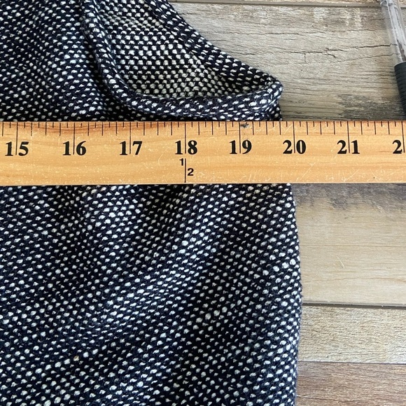 Eileen Fisher Organic Cotton Tweed Knit Vest Cardigan Size M Black Pockets - Picture 6 of 11